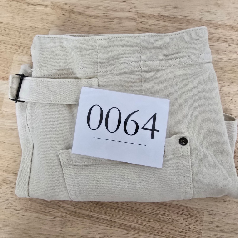 Pilcro and the Letterpress Cream Cotton Hemp Cinch Back Utility Shorts Size 29 - Picture 6 of 7